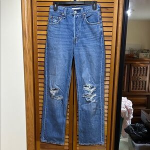 Levi’s Ribcage Ankle Straight Jeans 25 x 29 rigid